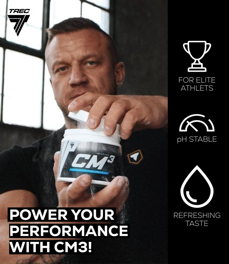 Trec Nutrition CM3 Tri-Creatine Malate Powder for Performance and Muscle Power | 6650 mg Creatine Per Serving | Made in EU (250g, White Cola) 250g