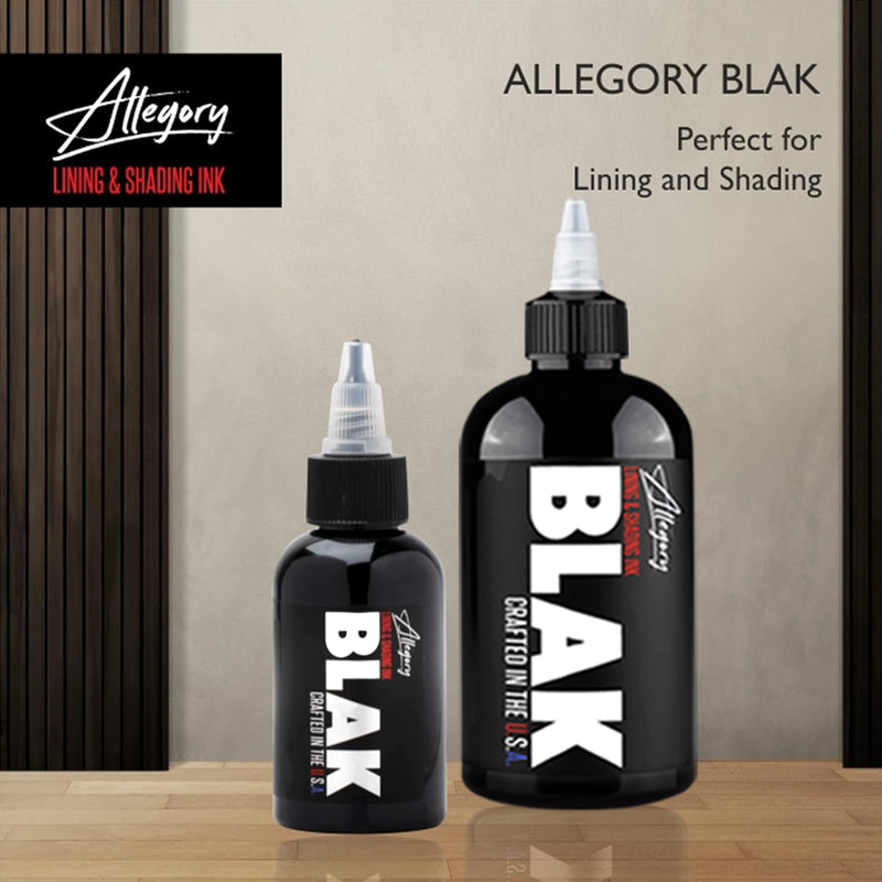 [Australia] - Tattoo Ink ‚Äì Blak, Premium Black Tattoo Ink, Perfect for Lining and Shading, Smooth, Consistent Pigment, Vegan Friendly Tattoo Color, Organic Ink, Crafted in The USA, 8 oz 