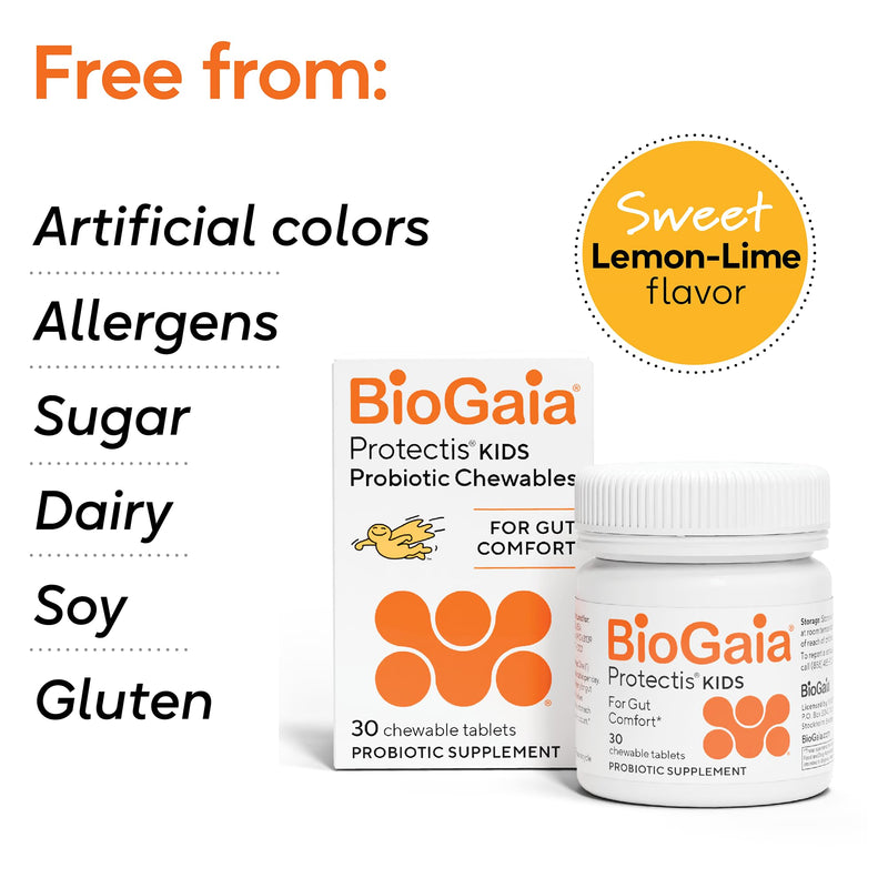BioGaia Probiotic Chewable Tablets, Box Simple and Easy Way To Promote Digestive and Immune Health, 30 Count