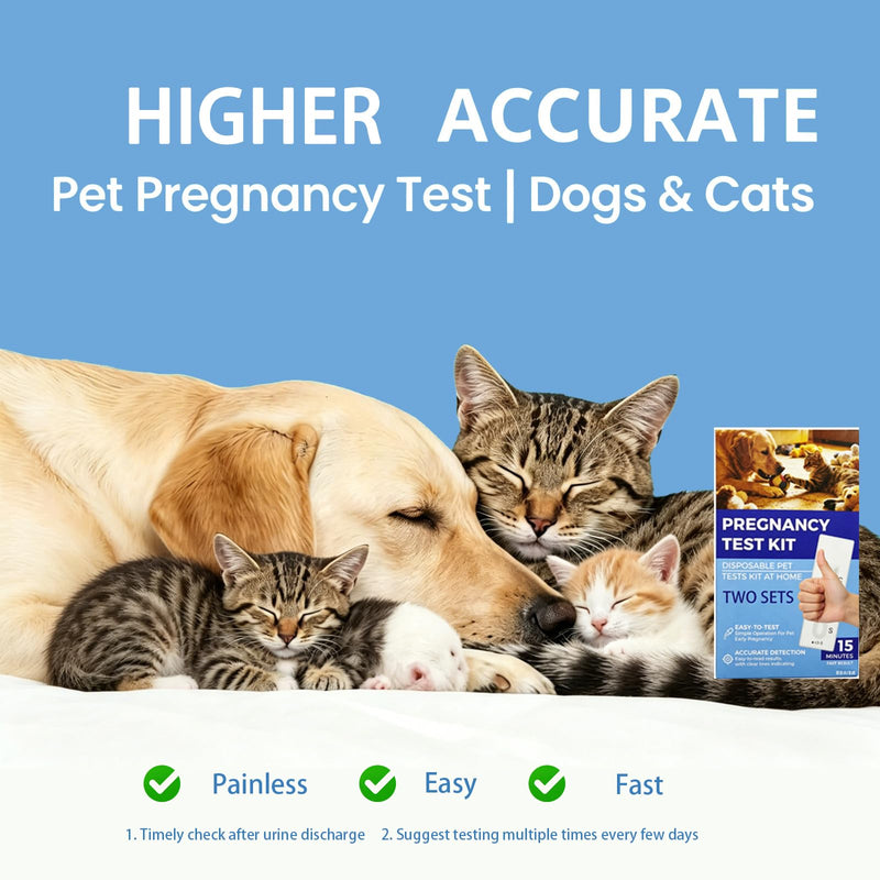 2 PCS Dog/Pet/Cat Pregnancy Test Kit, Early Pregnancy Test for Dogs and Cats, Fast and Accurate Home Testing, Results Within 15 Minutes