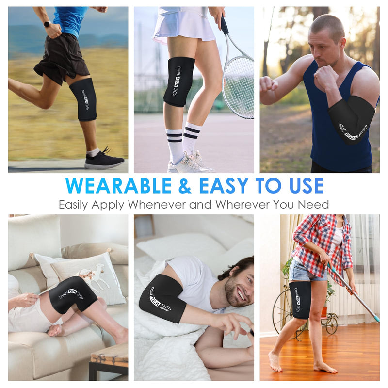[Australia] - Comfitech Knee Ice Sleeve for Cooling Application, Flexible Cold Gel Pack Reusable, Medium 1.0 