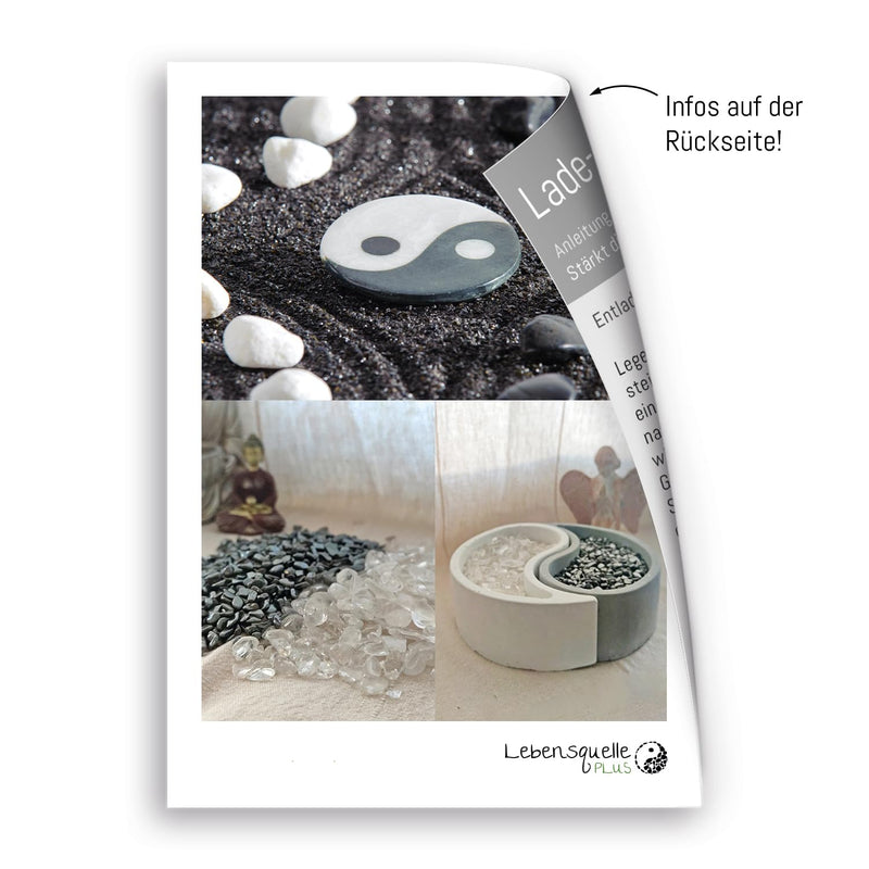 [Australia] - Premium charging stones rock crystal and discharging stones hematite | Mini tumbled stones 400 grams (200 grams each) | Chips 6-10 mm Lebensquelle Plus 