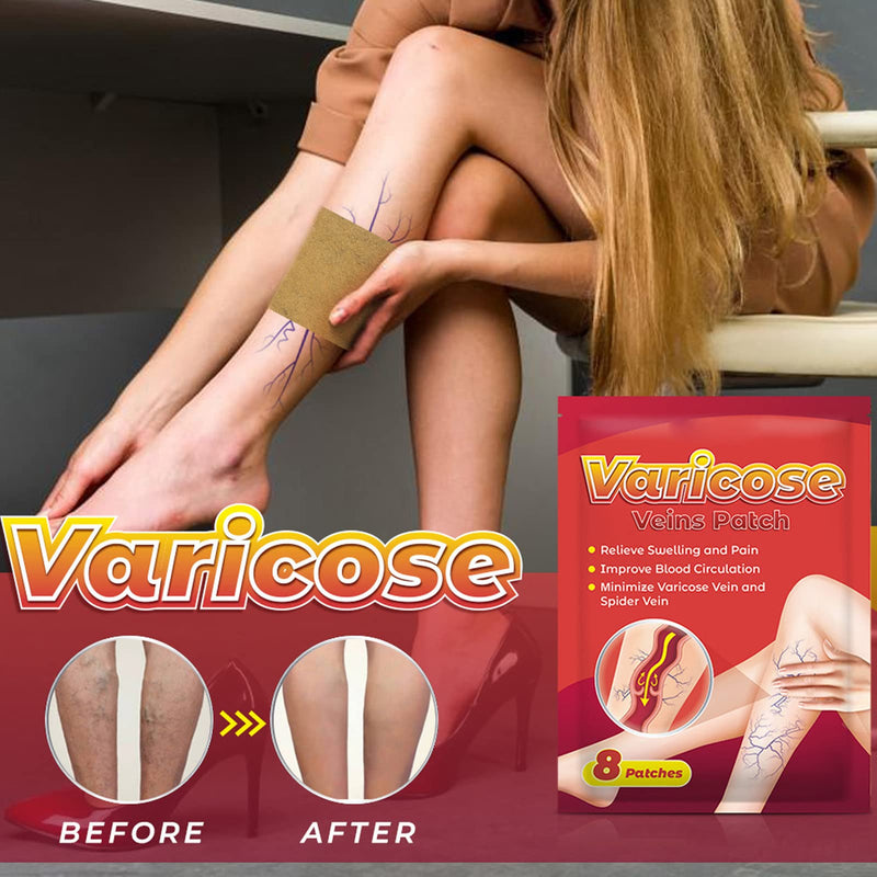 [Australia] - 40 Sheets Varicose Vein Treatment Patches, Herbal Extract for Removing Spider Veins for Improved Blood Circulation 