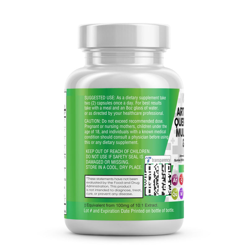 [Australia] - Clean Nutraceuticals Artemisinin 2500mg Quercetin 1000mg Zinc 100mg Mullein Quinine Supplement with Sea Moss Bromelain Ashwagandha Root Nettle Leaf Bladderwrack Burdock Root Monolaurin Colostrum Rutin 