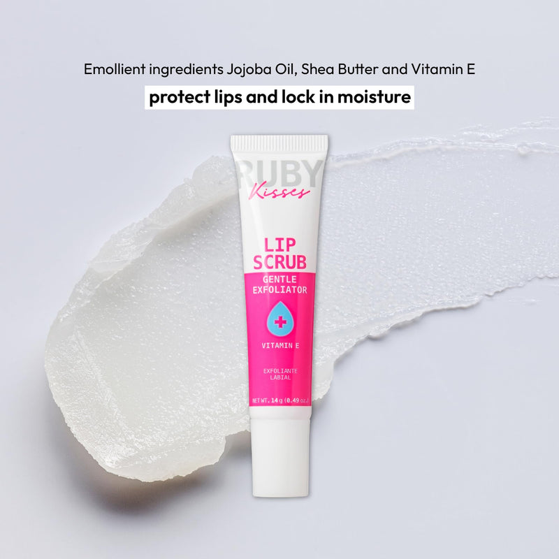 [Australia] - Ruby Kisses Exfoliating Lip Scrub, Gentle Smoothing for Soft Lips, Jojoba & Shea Butter Enriched, Non-Greasy, Hydrating Lip Care, Lightweight for Healthy & Supple Lips 