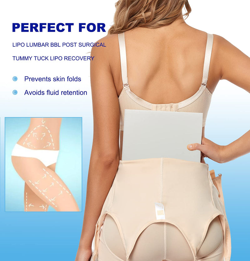 [Australia] - 3 Pack Lipo Foam - Post Surgery Ab Board for Use with Post Liposuction Surgery Flattening Abdominal Compression Garments Liposuction Foam pads for Recovery 8"X11" White 
