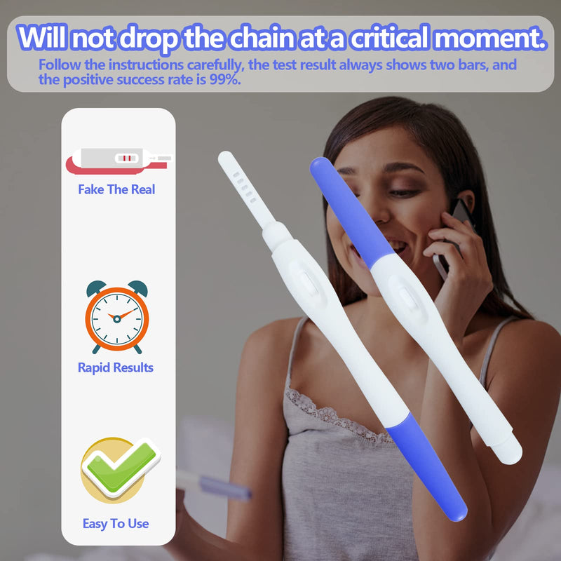 SHENGSEN 4 Packs Fake Pregnancy Test Strips,Always Positive Early Pregnancy Test Kit,Prank HCG Pregnancy Rapid Test for April Fools' Joke Gag,Blue & Pink