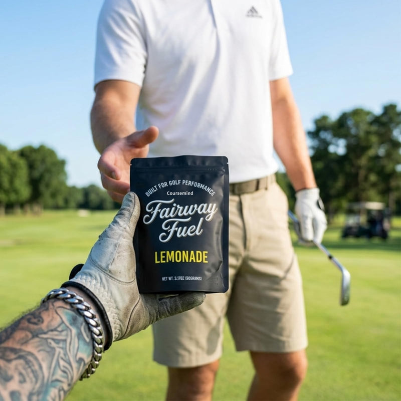Coursemind Fairway Fuel Golf Electrolyte Drink Mix Powder, Hydration Formula with B Vitamins, Sports Performance Beverage for Golfers, Lemonade Flavor, 18 Servings Lemon