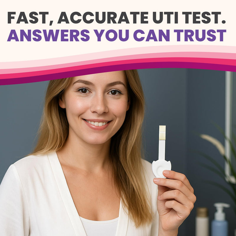 Exploro UTI Test Strips, Rapid Urinary Tract Infection Kit, 5 Pack | Detects Leukocytes and Nitrites at Home, Results for Women in 2 Minutes, Individually Sealed, Easy Color Chart Readout