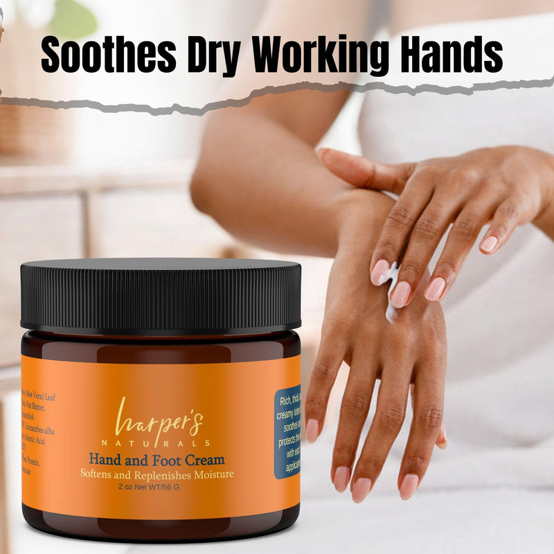[Australia] - Harper's Naturals Hand and Foot Cream, Moisturizing, Softens, For Dry, Cracked Hands and Feet - 2 oz 
