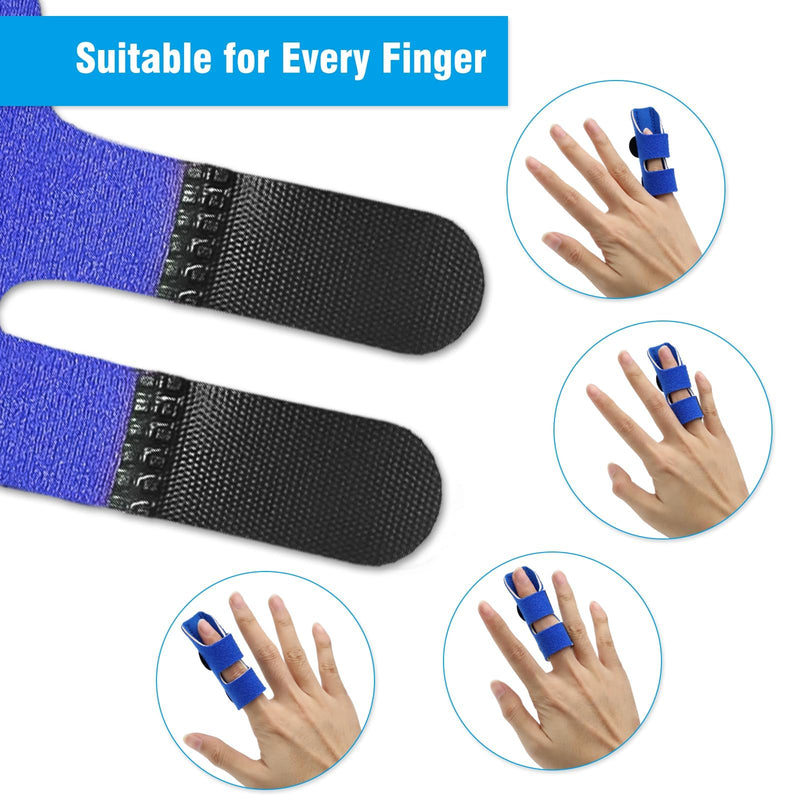 [Australia] - Wepai Pack of 5 finger splints for little finger, ring finger, middle finger, index finger and thumb, finger support for stiffness of joints, fracture of fingers and immobilization of knuckles A 