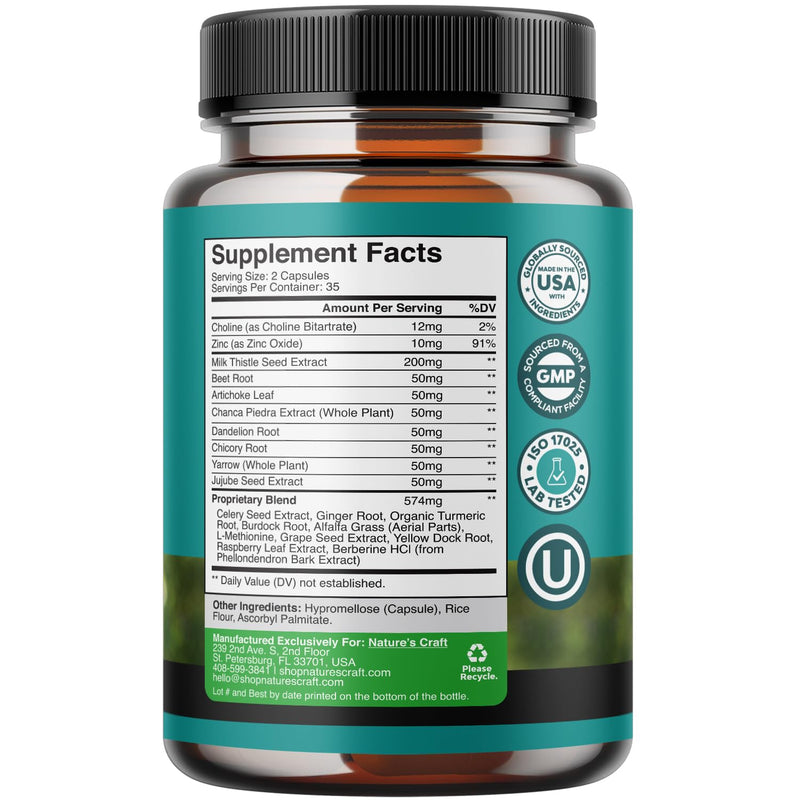 [Australia] - Liver Cleanse and Detox & Repair Formula - Herbal Liver Support Supplement with Milk Thistle Dandelion Root & Artichoke Extract for Liver Health - Silymarin Milk Thistle Liver Detox Capsules 70 Count (Pack of 1) 