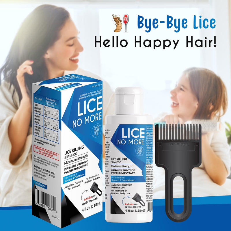 [Australia] - Lice Killing Shampoo 4 FL OZ - Maximum Stregth With Special Lice Comb - Made in the USA 