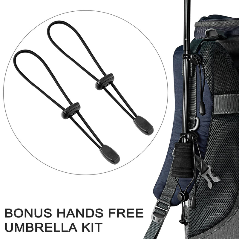G4Free Hiking Umbrella UPF 50+ Compact Ultralight for Trekking Backpacking | Collapsible Folding Small umbrella, Sun & Rain Protection, Reflective Silver fabric, Trekking Umbrella for Desert Travel Lake Blue