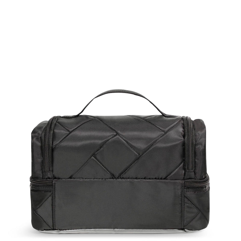 Lug Stowaway Cosmetic Case, NAVY NAUTICAL - Spacious Travel Toiletry Bag with Wipeable Bottom and Exterior Pockets