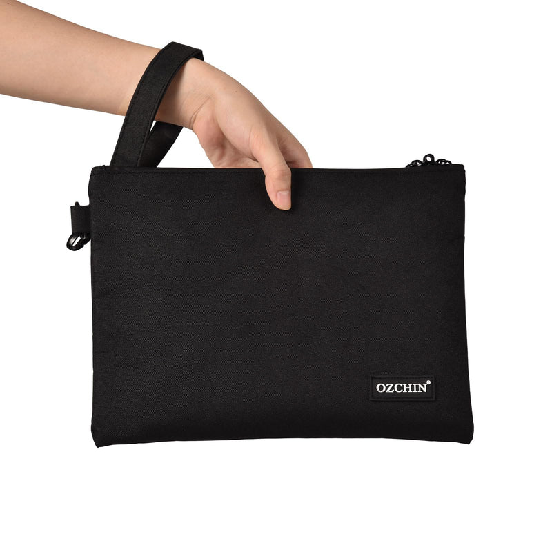 [Australia] - OZCHIN Smell Proof Bag with Combination Lock Smell Proof Bags Carbon Lining Tobacco Pouches 11 x 8 inch Durable Organizer Odorless Medicine Bag Lockable Odors Bag(Black) Black 