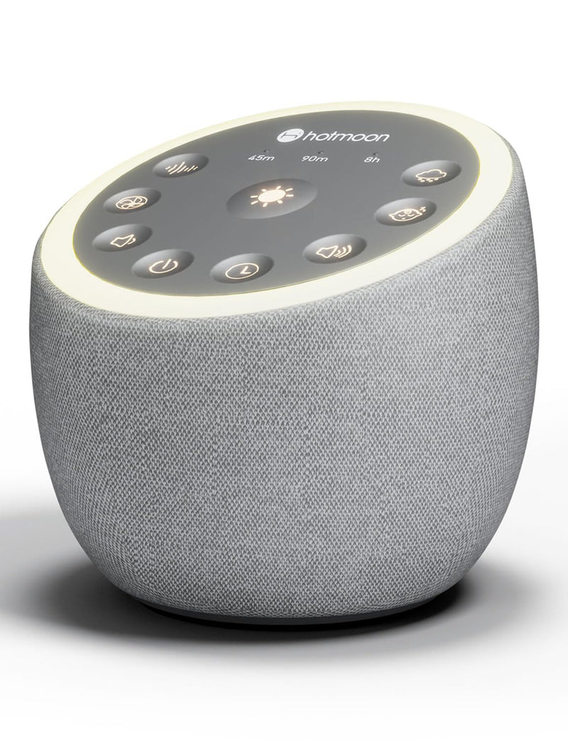 [Australia] - White Noise Machine with 40 High-Fidelity Sounds, Sleep Sound Machine with Memory Functions, 8 Lighting Modes, USB Power Supply, for Sleep & Noise Reduction in Bedrooms and Offices, Plug-in. white 
