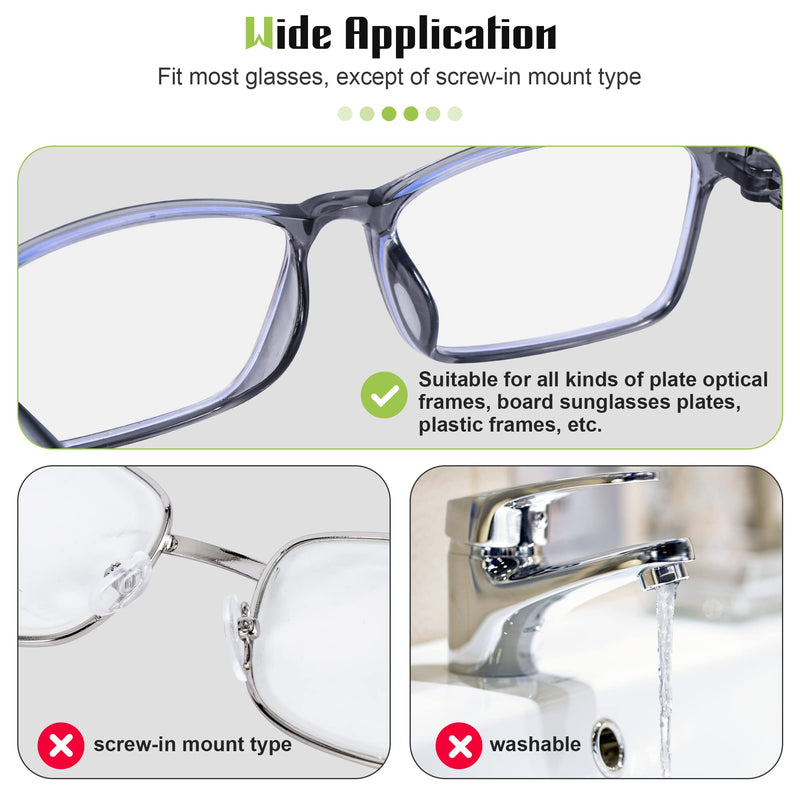 [Australia] - Eyeglass Nose Pads, Anti Slip Nose Pads for Glasses with Super Sticky Backing, Soft Silicone Adhesive Glasses Nose Pad (10 Clear Pairs) 10 Clear Pairs 