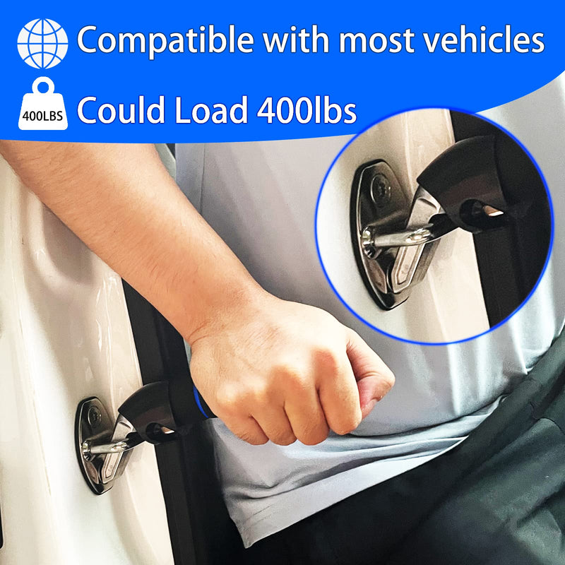 [Australia] - Car Door Handle for Elderly Car Assist Support Handle Multifunction Car Door Latch Bar for Seniors and Handicapped Blue - 1 Pack Handle + Strap 