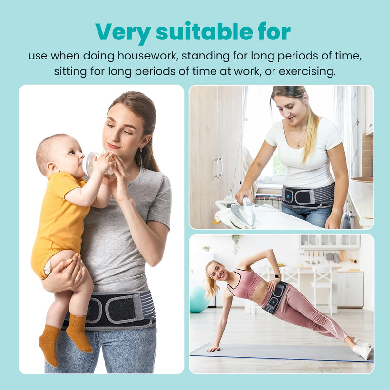 [Australia] - Sacroiliac hip belt for men and women, lap belt, SI joint bandage, relieves sciatica, sacroiliac joint (SIJ), leg and sacral nerve pain, adjustable diamond compression support-L L 