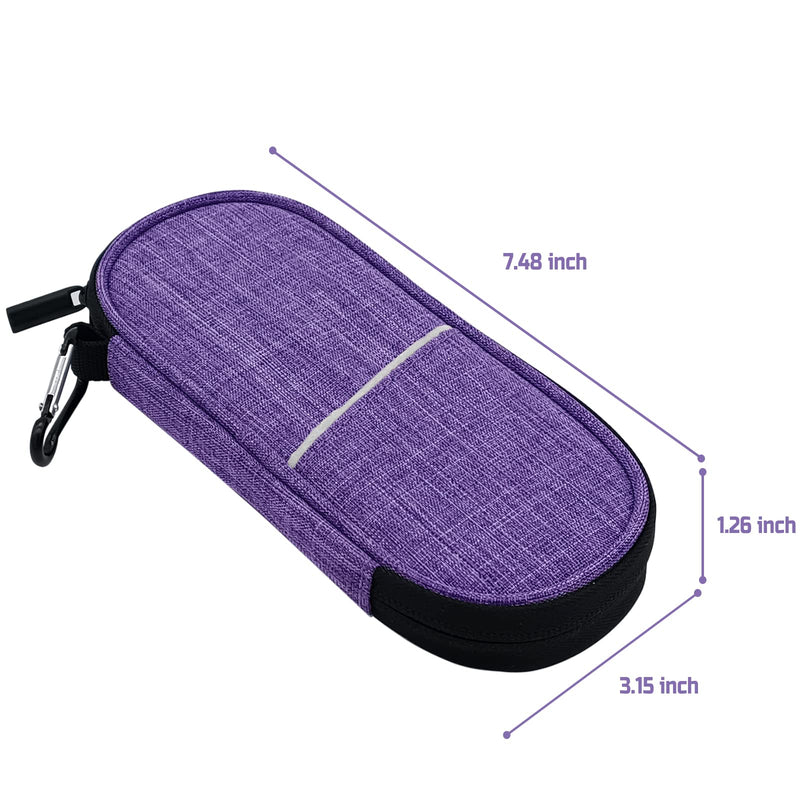 [Australia] - Insulin Cooler Travel Case, Diabetic Medication Organizer, Cooling Carrying Case for Insulin Pen, EpiPens, Allergy Meds,Nasal Spray and Diabetic Supplies with 2 TSA Approved Ice Packs (Purple) Purple 