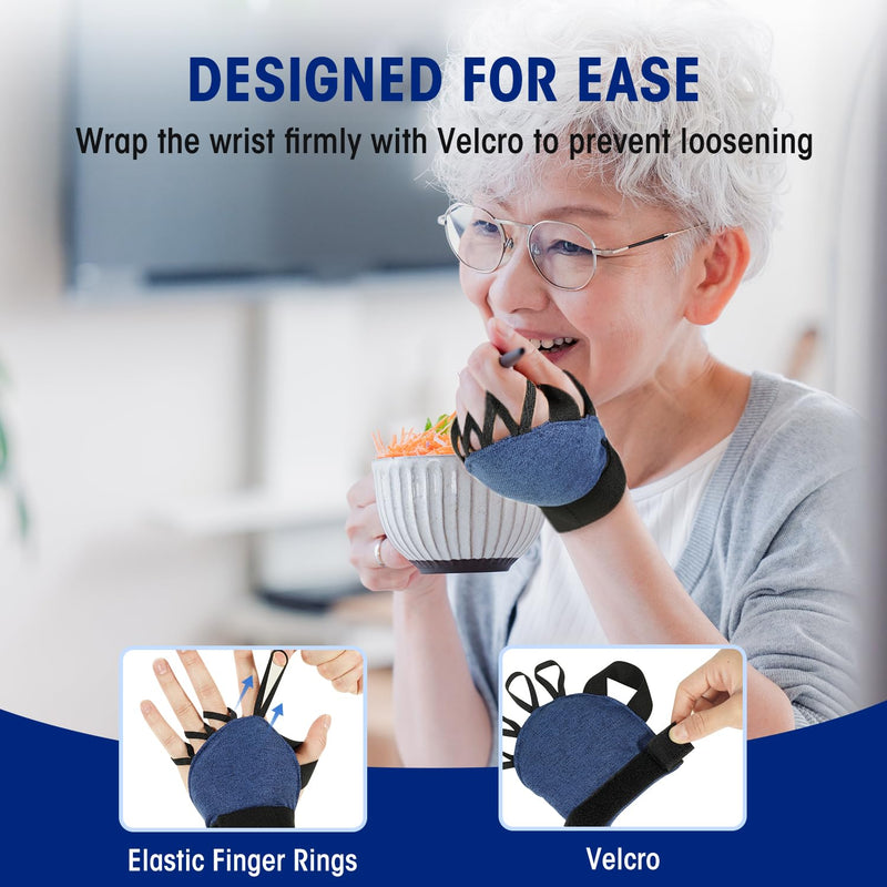 [Australia] - Medium Size Weighted Gloves for Tremors to Provide Hand Stability and Improve Hand Dexterity, Perfect Writing Weights & Hand strengthening Tool（2 x 1/2lb, Each Glove), Blue 