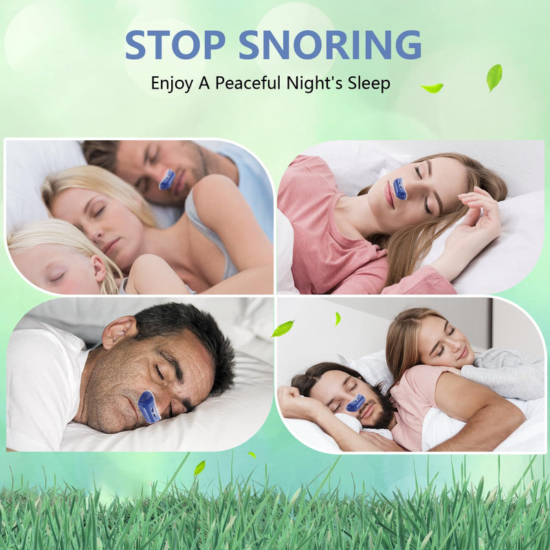 Anti Snoring Devices, Effective Snoring Prevention, Snoring Solution, Electric Breathable Snore Stopper, Suitable for Men and Women with All Nose Shapes Dark Blue