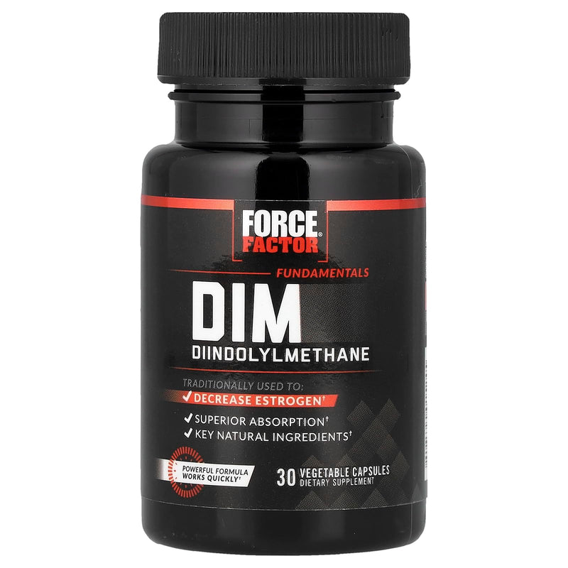 Force Factor DIM, 300mg Diindolylmethane Capsules | to Decrease Estrogen in Men & Women, Promotes Healthy Hormonal Balance, with BioPerine for Superior Absorption, 30 Capsules 30 Count (Pack of 1)