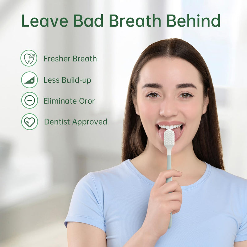 [Australia] - Oral cleaner & Gel Kit | Oral Mucosa Scraper to Fight Bad Breath and Halitosis | Mouth Odor Eliminator | Tongue Cleaner for Adults | Fresh Mint (Set of 1)… Oral Cleaner&Gel 