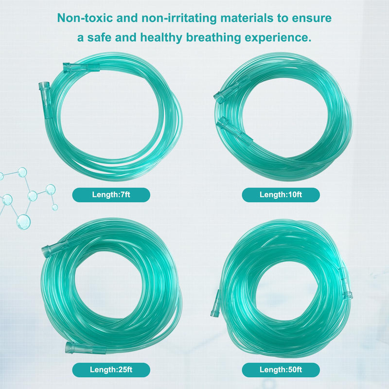[Australia] - 3 Pack Oxygen Tubing,10Ft Green Crush Resistant Oxygen Supply Tubing,Non Kinking Durable Oxygen Tubes,Universal Interface,Individually Packaged 10Ft-3Pack 