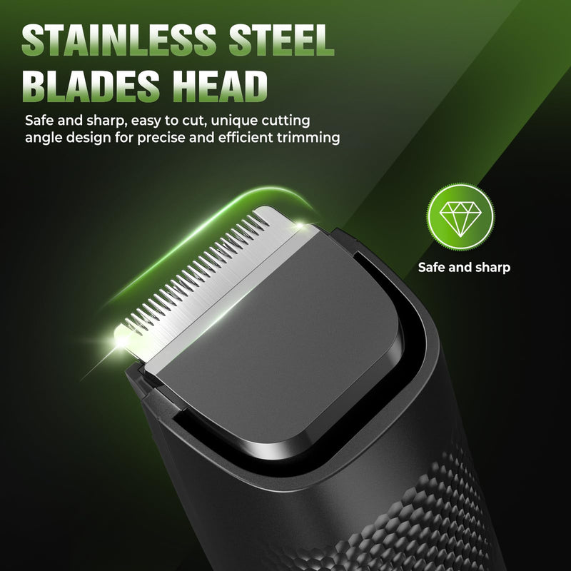 [Australia] - Beard Trimmer for Men: All-in-One Vacuum Mustache Trimmer With Precision Dial,Adjustable 20 Length Setting Premium Facial Hair Groomer with Length Comb USB-C Recharge, Waterproof Wet/Dry Clipper Dark Navy 