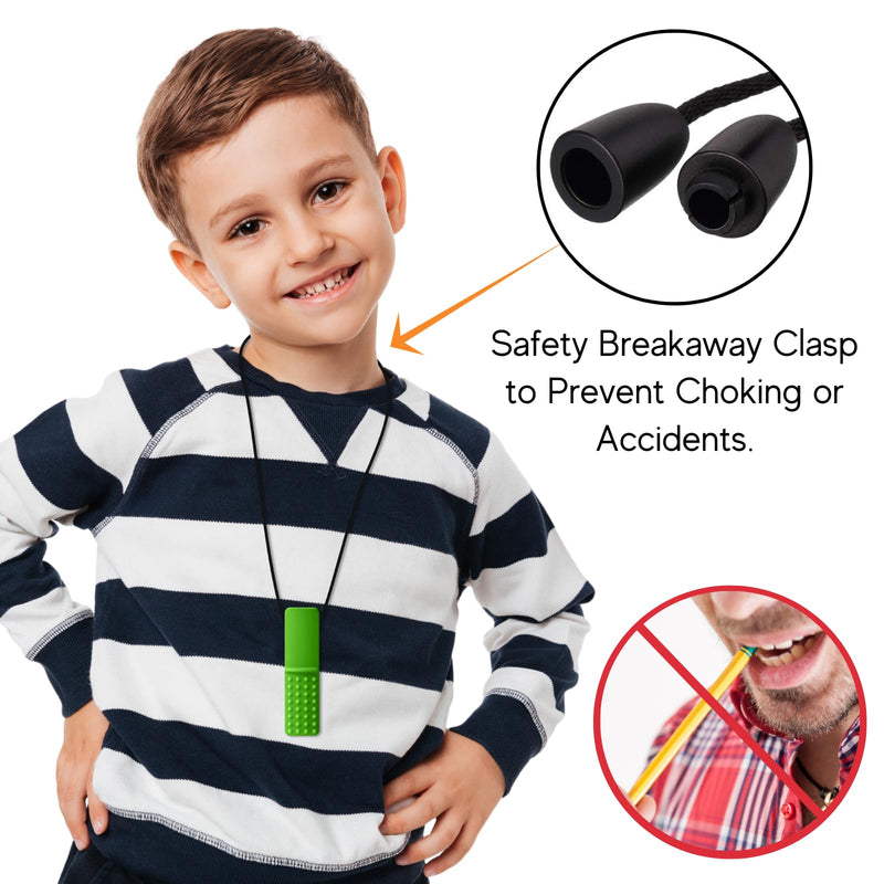 [Australia] - Chewy Necklaces for Sensory Kids, 6 Packs Silicone Teething Oral Motor Aids Necklace for Aggressive Chewers with Autism, ADHD, SPD, or Special Need 
