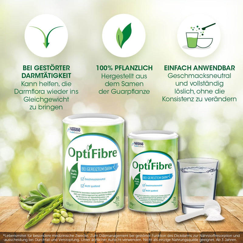 [Australia] - OptiFibre 250g can of soluble fiber for irritated intestines can restore the intestinal flora and normalize nutrient absorption100% plant-based, neutral in taste, easily soluble without swelling 250g (pack of 1) 