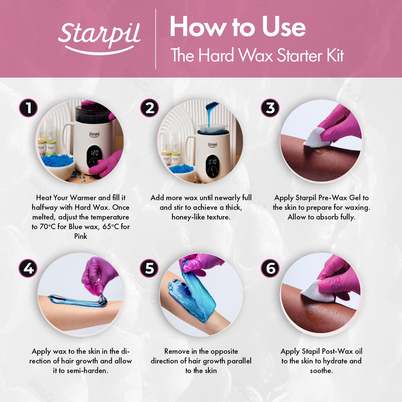 [Australia] - Starpil Wax Warmer - Digital Mini Wax Warmer for Hair Removal 8.4oz / 238g – Best for Hard Wax Beads – Use for Hair Removal – Adjustable Temperature Wax Pot for Facial Hair (White) White 