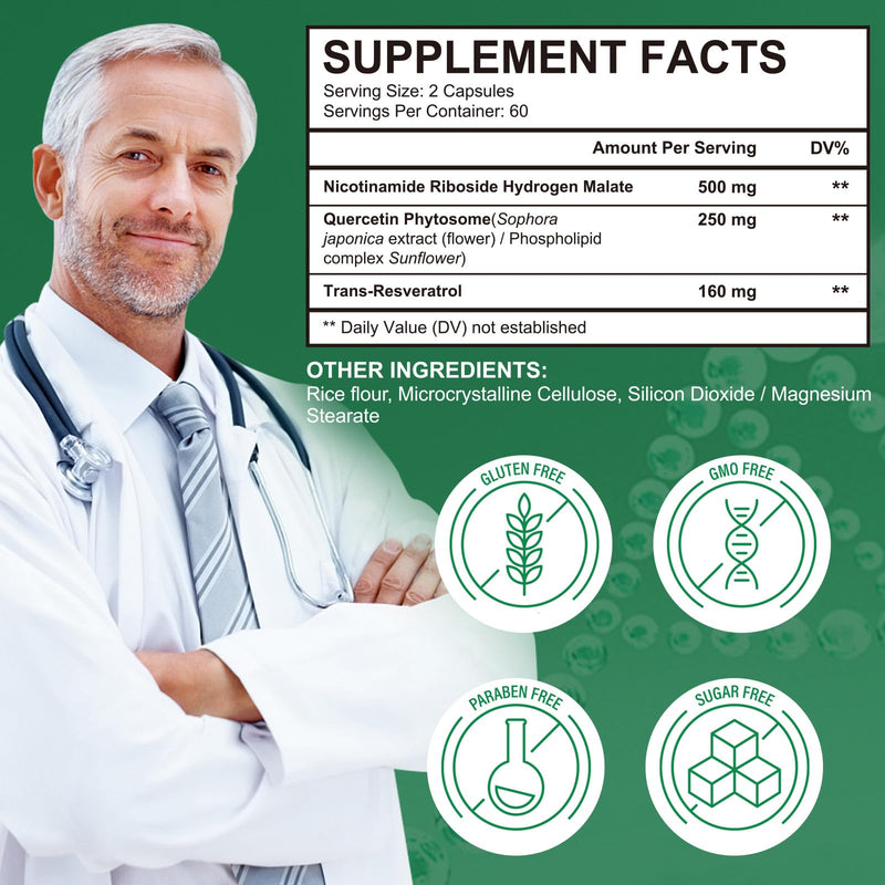 NAD Supplements for Women, 120PCS NAD+ Supplement for Anti Aging and Cell Regeneration,Supports Cellular Energy, Brain, Muscle,Take 1 Daily | 1 Bottle