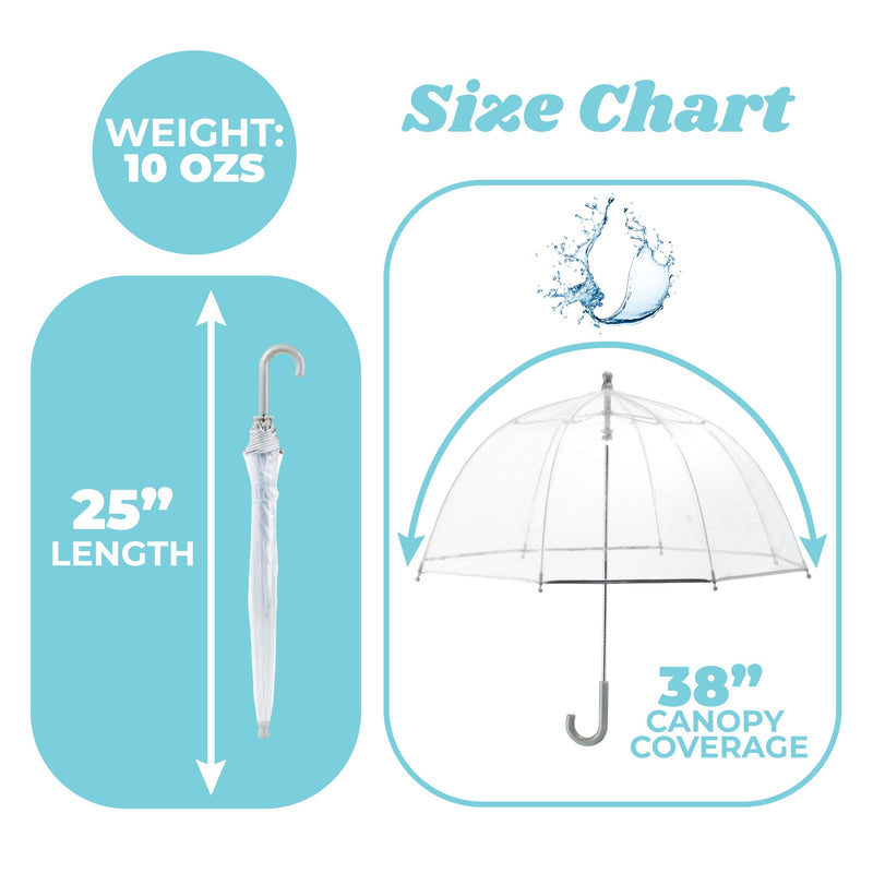 totes Kids Lightweight Dome Canopy Bubble Umbrella with Wind and Rain Protection 38" Canopy UNICORN AND STARS BUBBLE