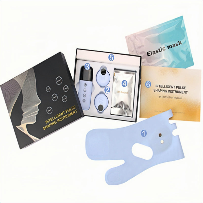 [Australia] - V-Shaped Face Machine Double Chin Reducer, Electric Double Chin Reducer & Face Lifting Device with 6 Modes 9 Intensity Levels 