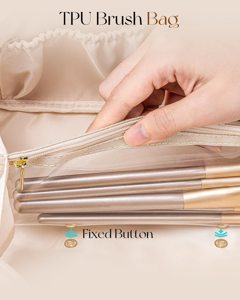 VLANDO Travel Jewelry Case Makeup Bag for Women