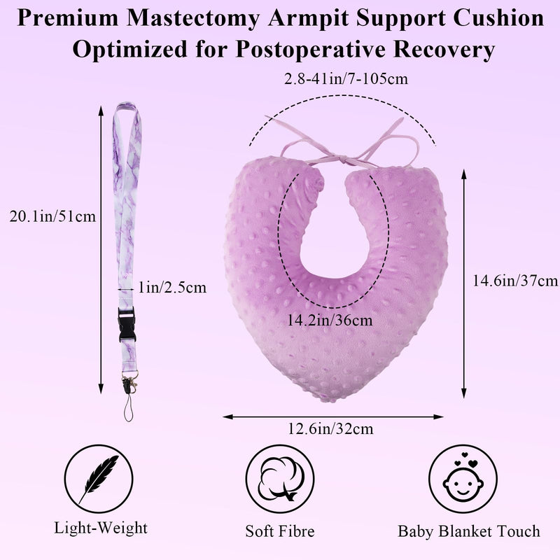 [Australia] - Yxmeiguo Mastectomy Pillow & Shower Drain Lanyard Set, Mastectomy Recovery Supplies, Breast Pillow, Post Surgery Recovery for Breast Cancer, Lumpectomy, Tummy Tuck, Breast Cancer Gifts for Women 