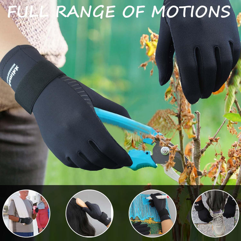 Copper Arthritis Gloves for Women Men, Full Finger Compression Gloves for Arthritis, Carpal Tunnel, Pain Relief, Swelling, Rheumatoid, Typing, Adjustable Wrist Strap (2pair, L/XL) Large/X-Large 2pair Full Finger