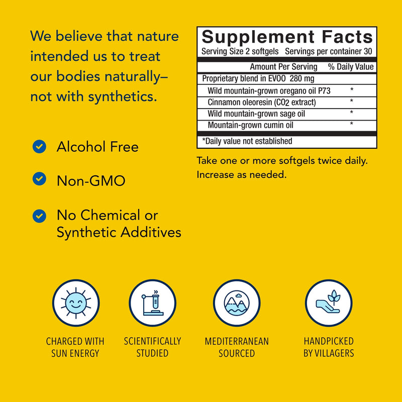 [Australia] - NORTH AMERICAN HERB & SPICE OregaResp P73-60 Softgels - Pack of 2 - Supports Immune & Respiratory Health - Multiple Spice Oil Complex with Oreganol P73 Oregano Oil - Non-GMO - 60 Total Servings 