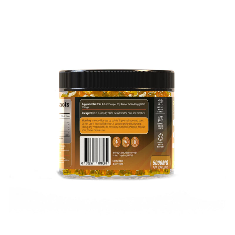 Creatine Gummies 5000mg Max Strength Creatine Monohydrate + B12 & L-Taurine – Build Muscle, Boost Energy & Speed Recovery – Mango Pre Workout for Men & Women – 120 Vegan Gummies | 30 Day Supply 120 count (Pack of 1)
