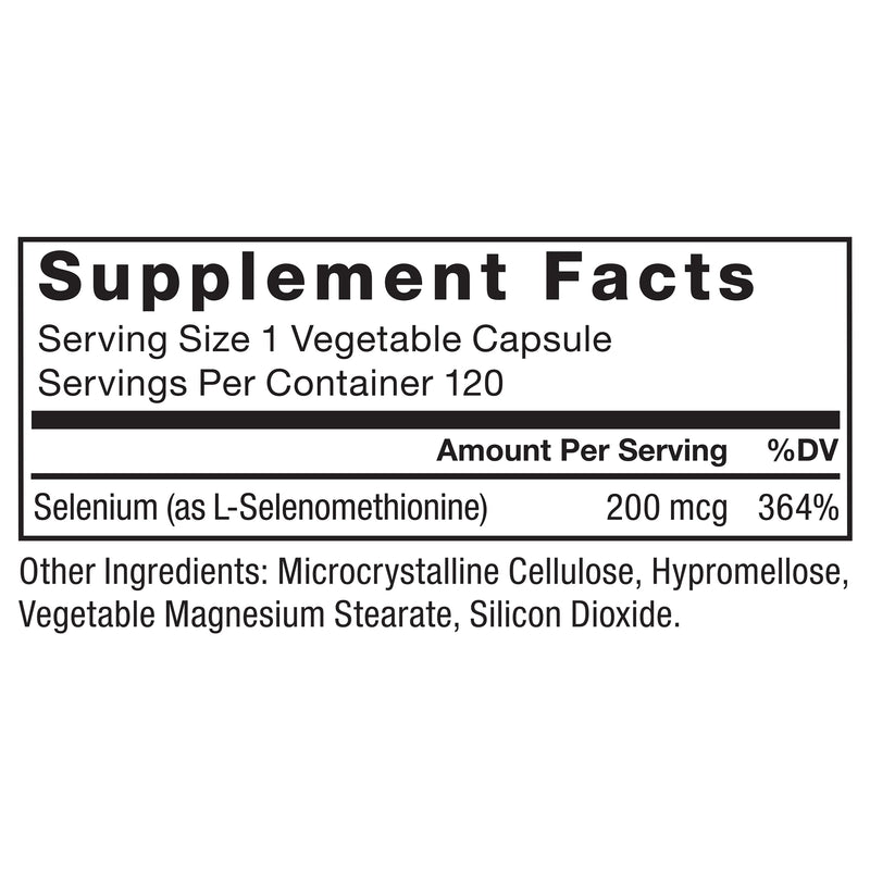 [Australia] - Force Factor Selenium Immune Support Supplement, Selenium 200mcg Capsules to Support Immune Defense, Immunity Supplement, Vegan, Non-GMO, 120 Capsules 
