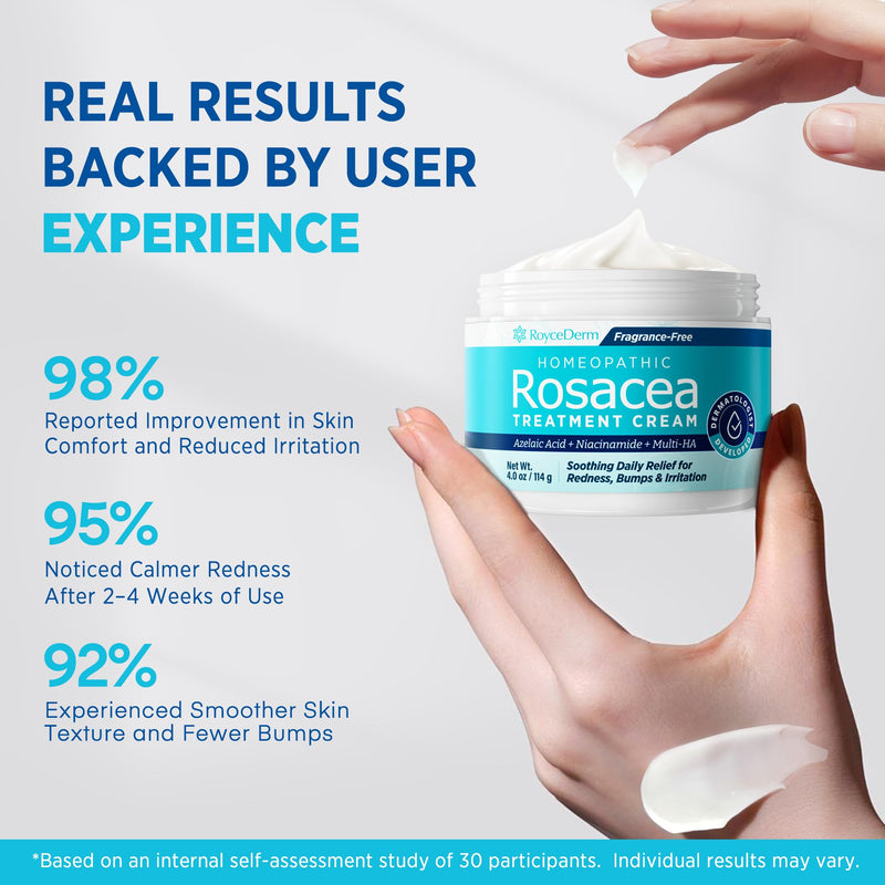 [Australia] - Roycederm Rosacea Treatment for Face with Azelaic Acid ‚Äì Redness Relief & Corrector ‚Äì Sensitive Skin Moisturizer for Redness, Bumps & Irritation with & Sulphur, Niacinamide, Centella & Ceramides 