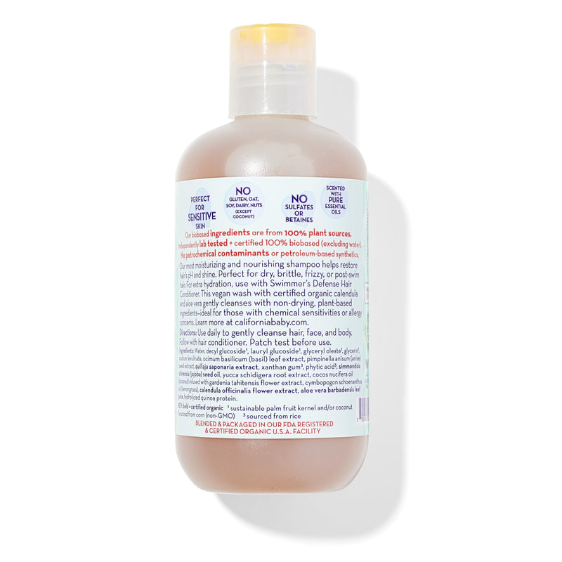 [Australia] - California Baby Swimmer's Defense | Moisturizing After Swim Shampoo For Kids | 100% Plant-Based | Allergy Friendly | 251 mL / 8.5 fl. oz. 