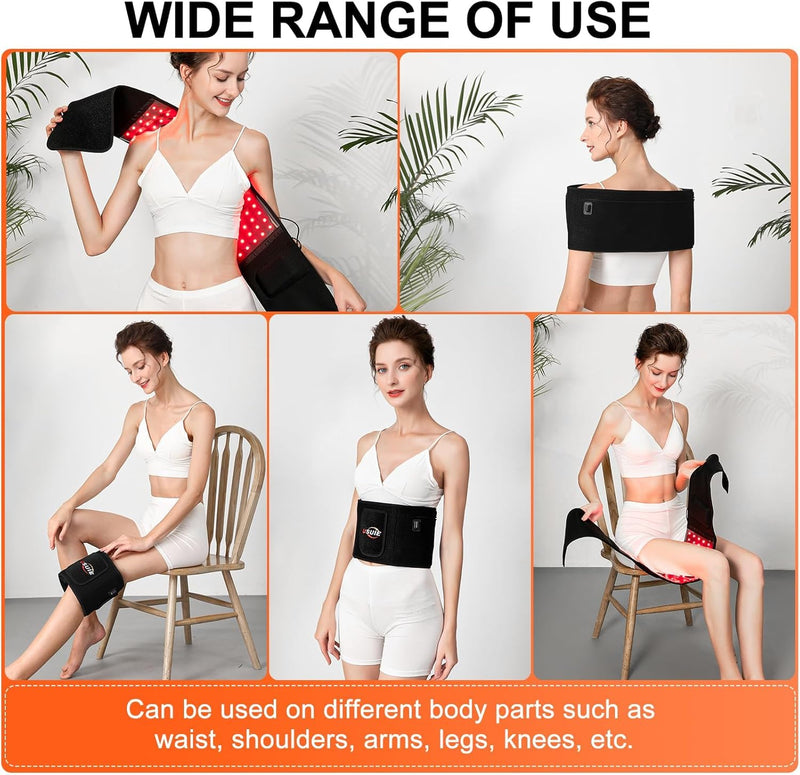 Red Light Therapy Belt, Infrared Light Therapy Wrap Red Light Therapy Device for Body with Timer for Women Men Gift