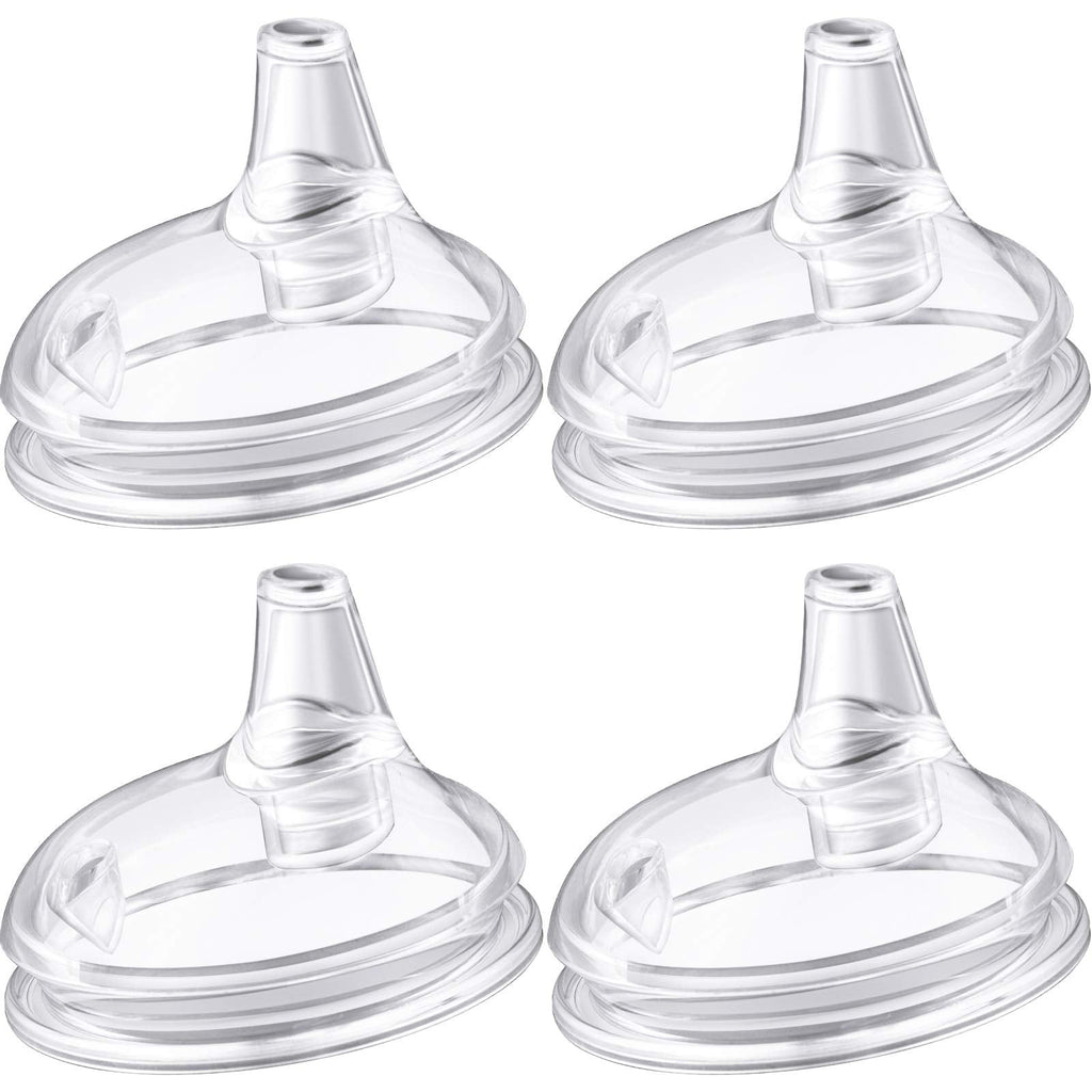 Nuanchu 4 Pieces Baby Bottle Nipples Baby Spout Nipples Variable Flow Baby Nipples Silicone Spout Nipples Compatible with Comotomo Baby Bottle, Fits for Babies Over 6 Months Old, Duckbill Cross