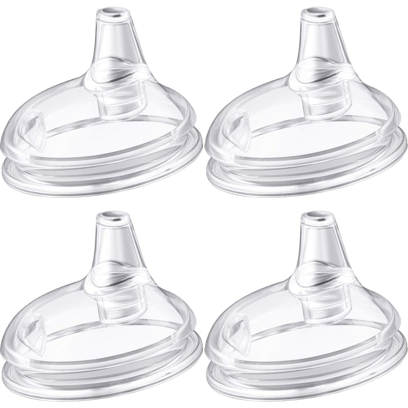 Nuanchu 4 Pieces Baby Bottle Nipples Baby Spout Nipples Variable Flow Baby Nipples Silicone Spout Nipples Compatible with Comotomo Baby Bottle, Fits for Babies Over 6 Months Old, Duckbill Cross