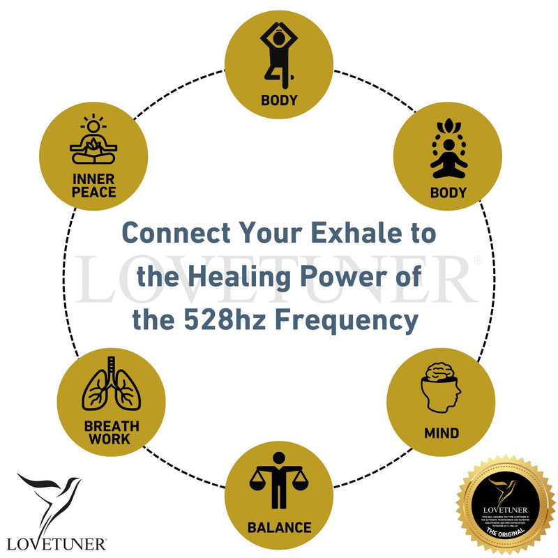 [Australia] - LOVETUNER Breathing & Meditation Tuning Necklace 528 Hz Whistle | 528 Hz Solfeggio Frequency | Breathwork Necklace Mindfulness Device for Anxiety & Stress Relief through Sound Healing Ball Chain Bronze 