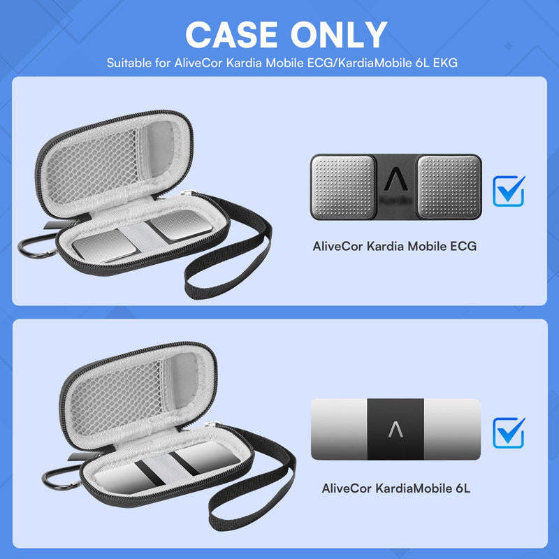 [Australia] - Case Compatible for kardiamobile EKG Heart Monitor, Hard Travel Case for KardiaMobile 6L /for Kardia EKG Monitor, Heart Monitor Travel case, (Case Only) 